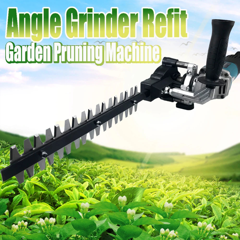 Angle Grinder Refit Garden Pruning Machine Tools Hedge Trimmer Pruning Tool Garden Home Compatible with 110/115 Type Angle Grind