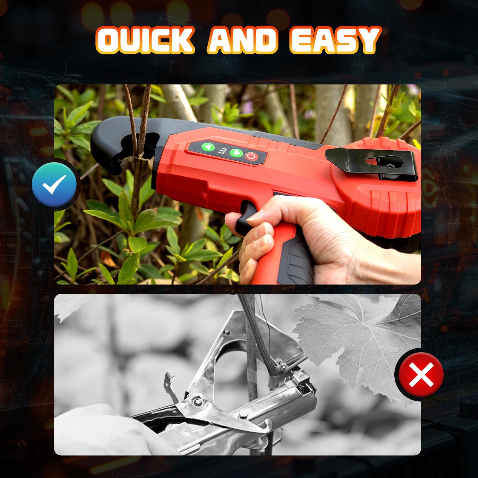 16.8V Garden Tools Garter Plants Branch Electric Tying Binding Machine Minced Vegetable Tapetool Tapener Tapes Home