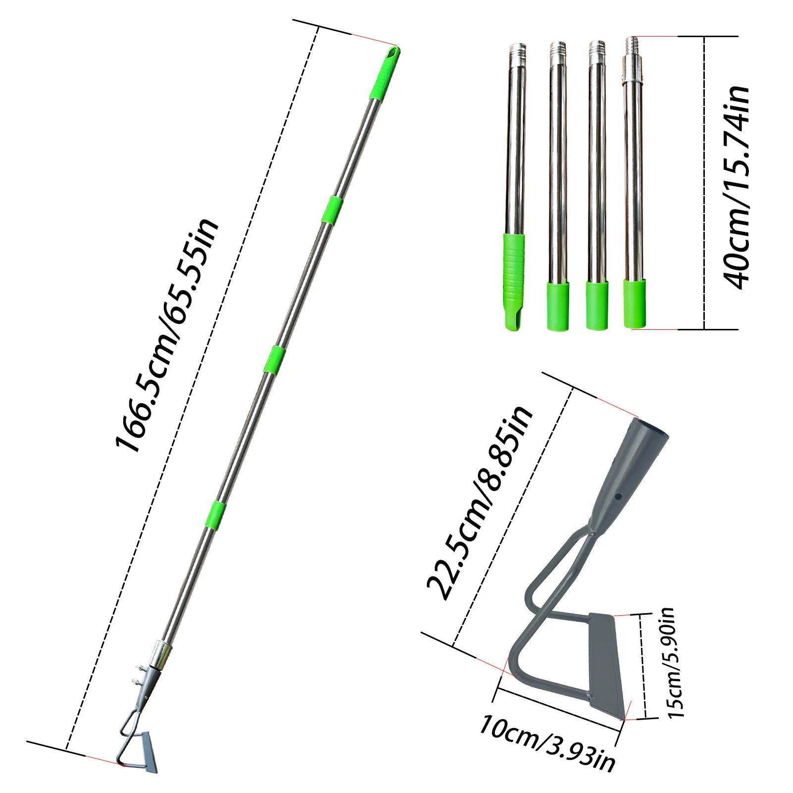 New Weeding Rake Gardening Lawn Weeding Shovel Garden Soft Soil Hoe for Vegetable Gardens Agricultural Stainless Steel Hoe Tools