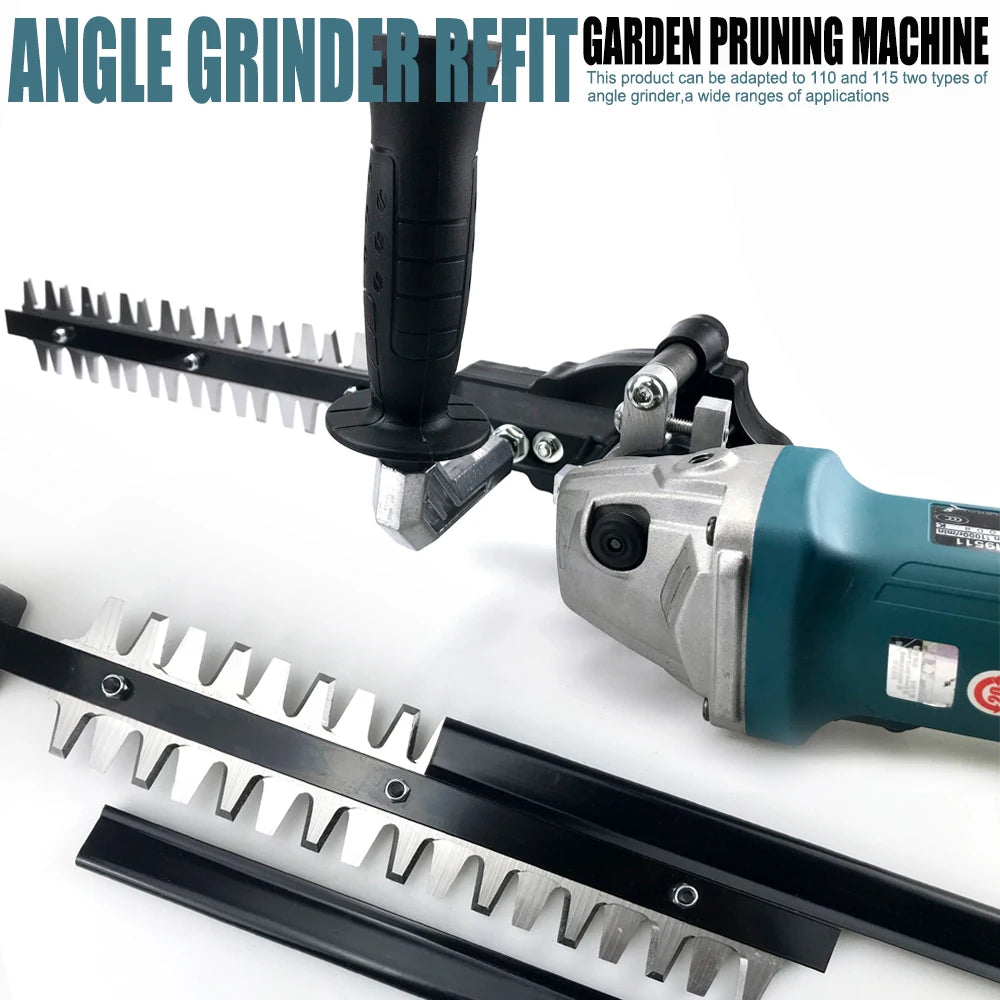Angle Grinder Refit Garden Pruning Machine Tools Hedge Trimmer Pruning Tool Garden Home Compatible with 110/115 Type Angle Grind
